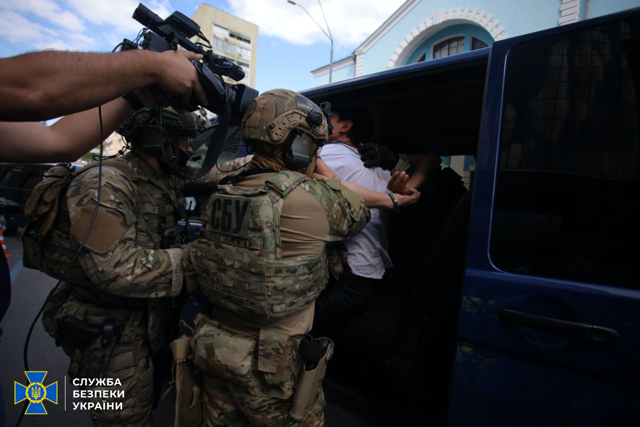 Задержание террориста в Киеве (Фото: пресс-служба СБУ) Террориста в Киеве задержали