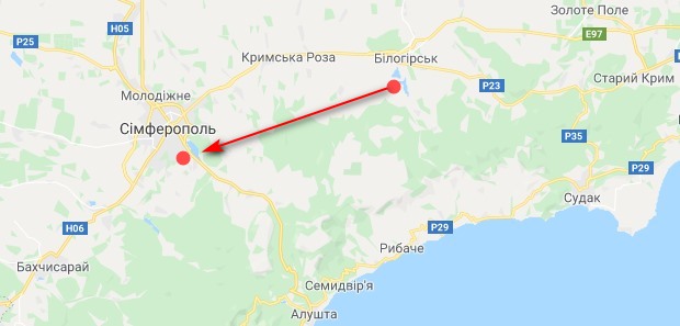 Карта Крыма