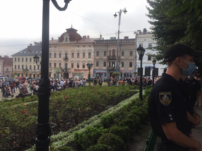 Акция протеста в Черновцах 25 августа