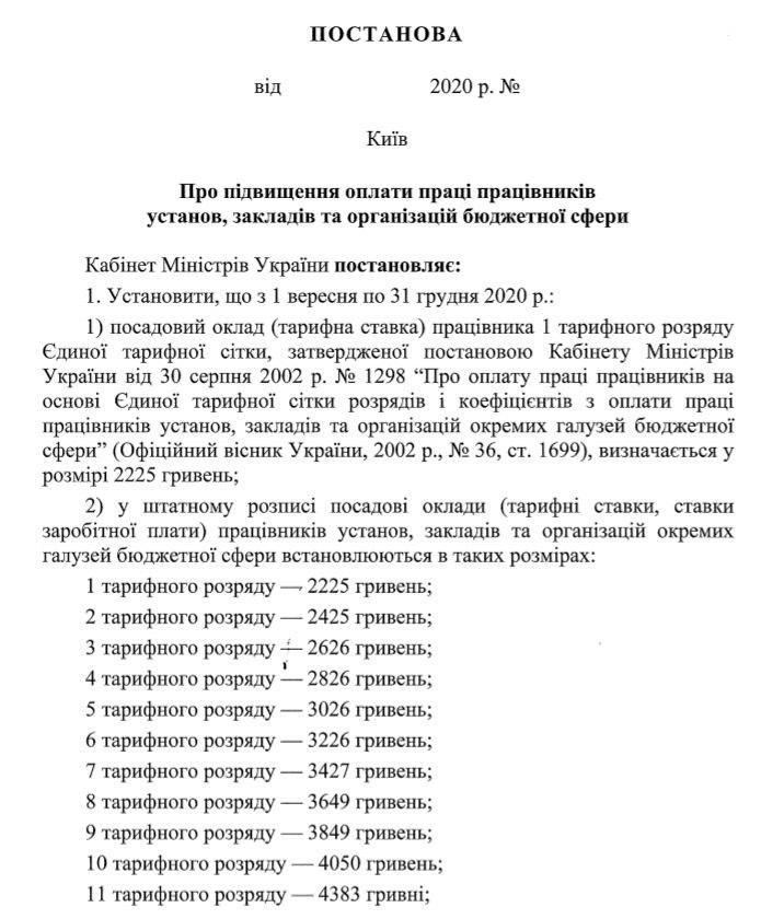 Кабмін підвищив зарплати бюджетникам