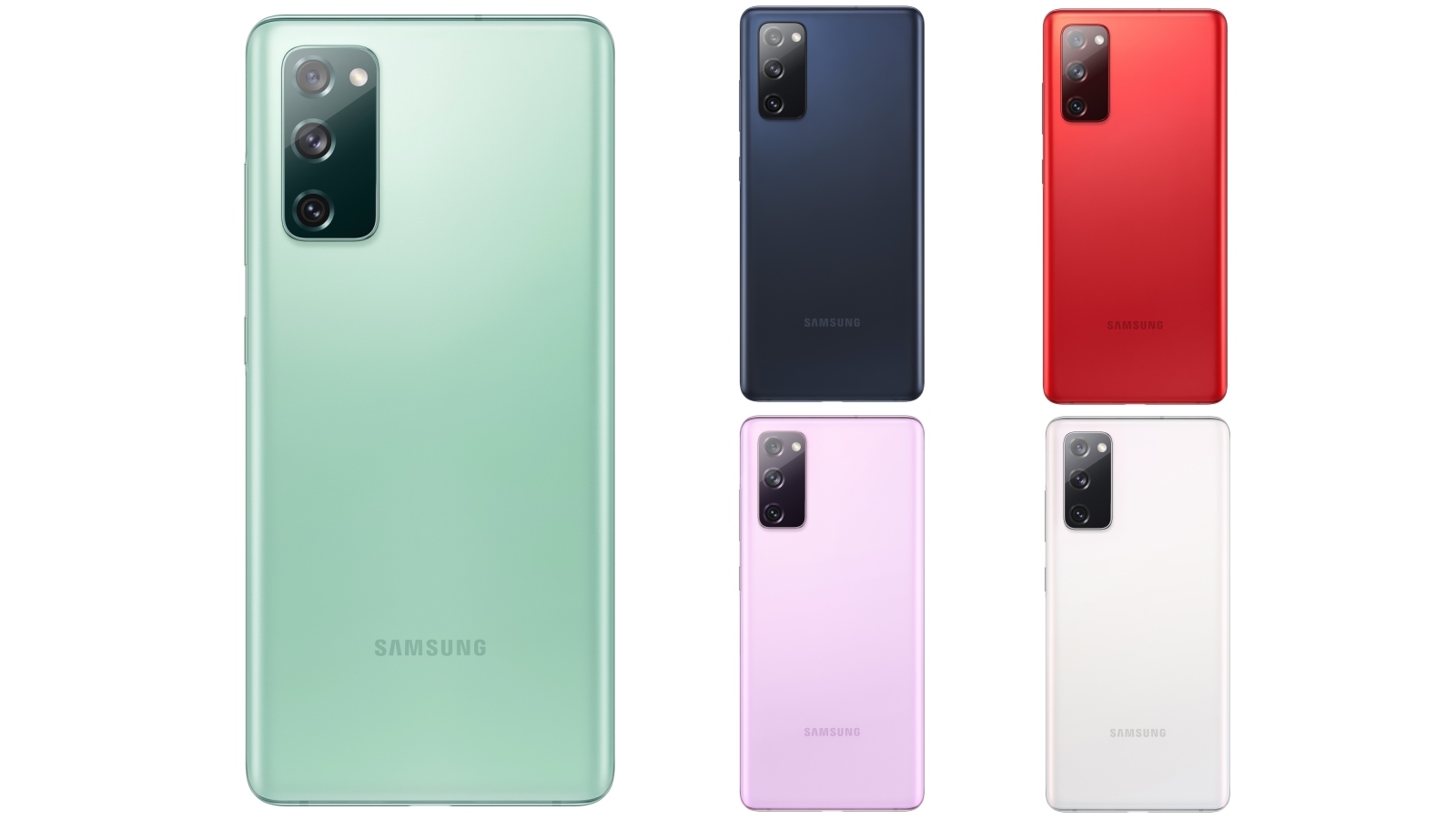 Samsung Galaxy S20 FE в разных цветах. Изображение: пресс-служба Samsung