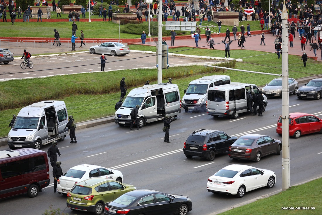 Протесты в Минске 18 октября (фото – Onliner)