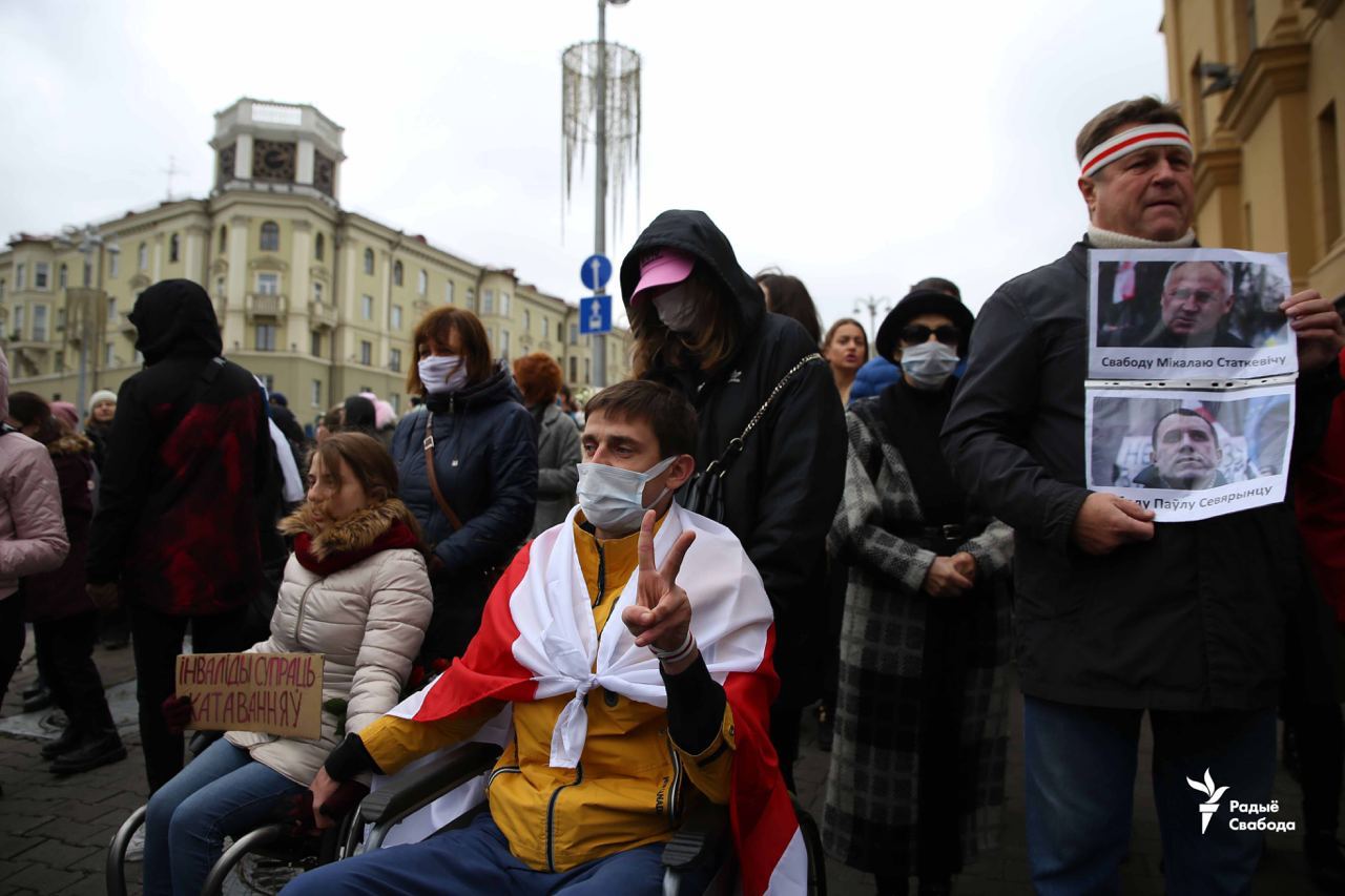 Марш протеста в Минске (Фото: Радыё Свабода) Марш протеста в Минске (Фото: Радыё Свабода)