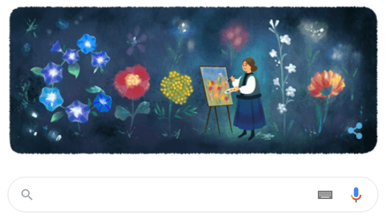 Дудл, присвячений Катерині Білокур. Джерело – Google