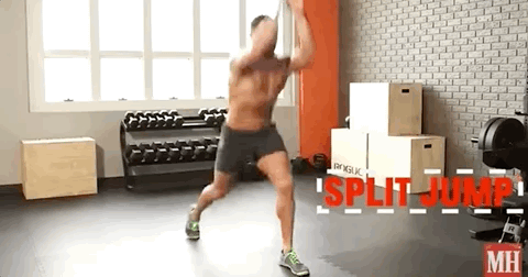 Відео: Youtube-канал Men’s Health зміна ніг у випадах через стрибок