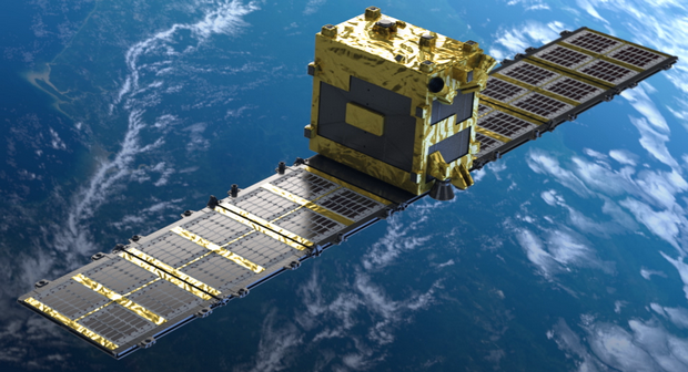 Спутник StriX-α на орбите (иллюстрация — Rocket Lab) Спутник StriX-α на орбите (иллюстрация — Rocket Lab)