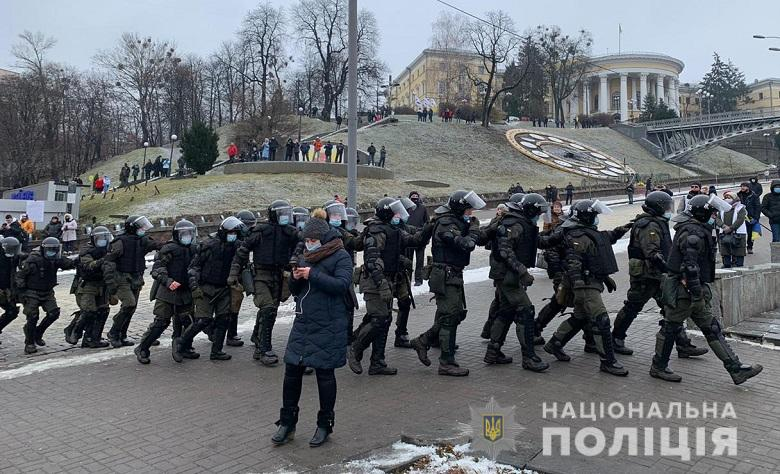 Протесты ФОПов на Майдане (Фото: Нацполиция)