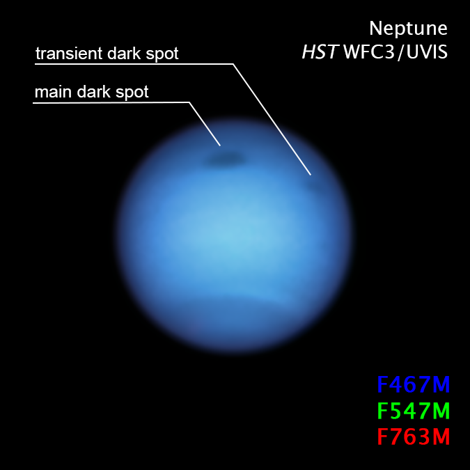 "Полная загадка". NASA увидело необъяснимое поведение гигантского темного пятна на Нептуне