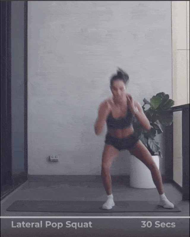 Латеральні стрибки (відео – Kayla Itsines) Латеральні стрибки (відео – Kayla Itsines)