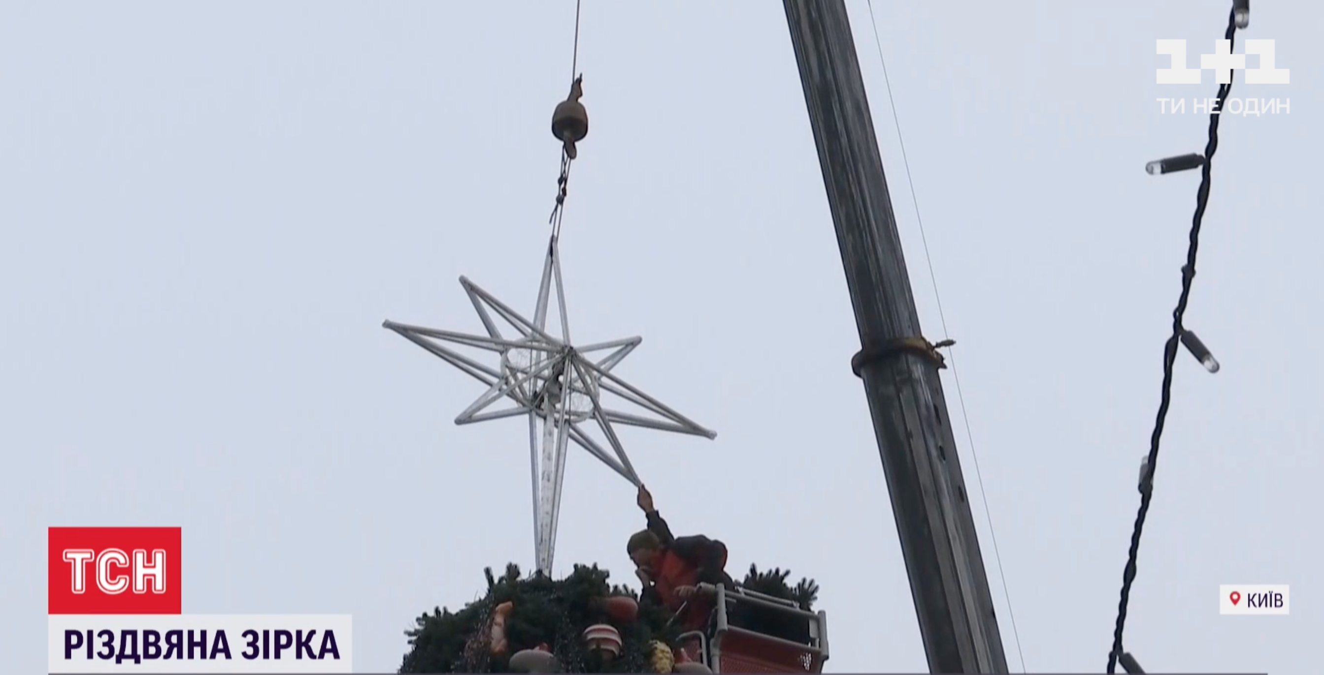 В Киеве на главной елке страны вместо шляпы появилась звезда за 75 000 грн: фото