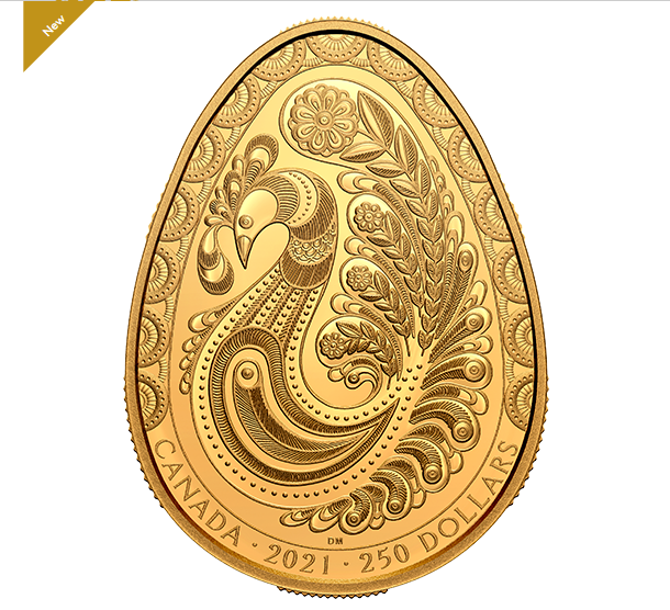 Солнечный праздник весны. В Канаде продают золотые монеты в форме писанки: фото, видео