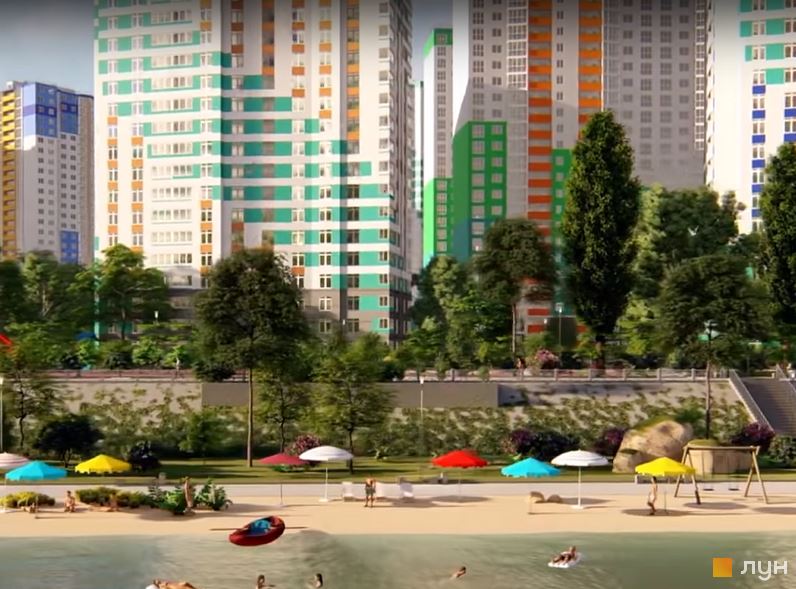 Первоначальный макет ЖК Патриотика на озерах, фото LUN.ua