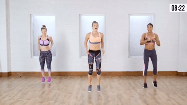 Фрагмент з відео POPSUGAR Fitness Стрибаємо донесхочу. Кардіотренування для спалення зайвих калорій
