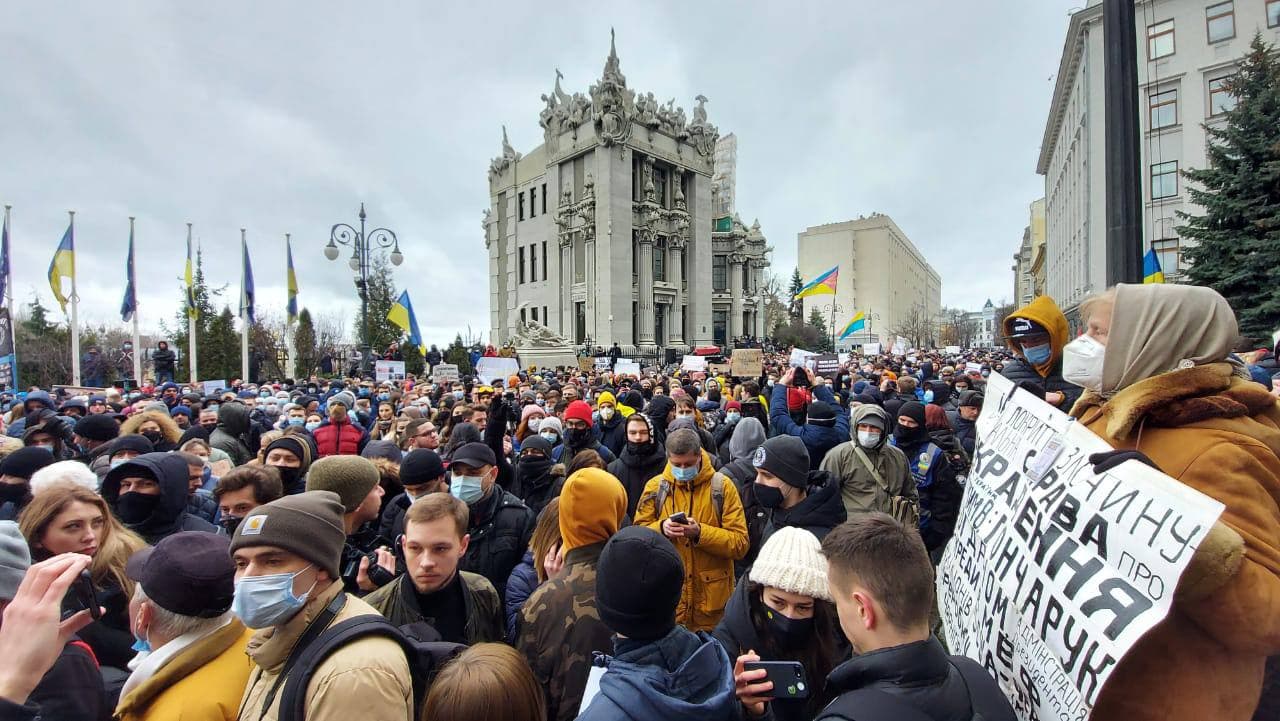Приговор Стерненко. В центре Киева прошла акция протеста – трансляция, фоторепортаж
