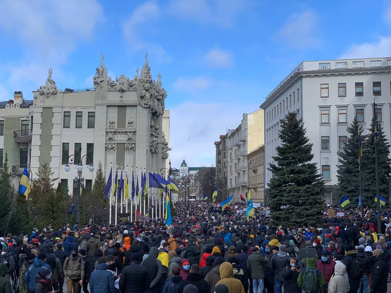 Приговор Стерненко. В центре Киева прошла акция протеста – трансляция, фоторепортаж