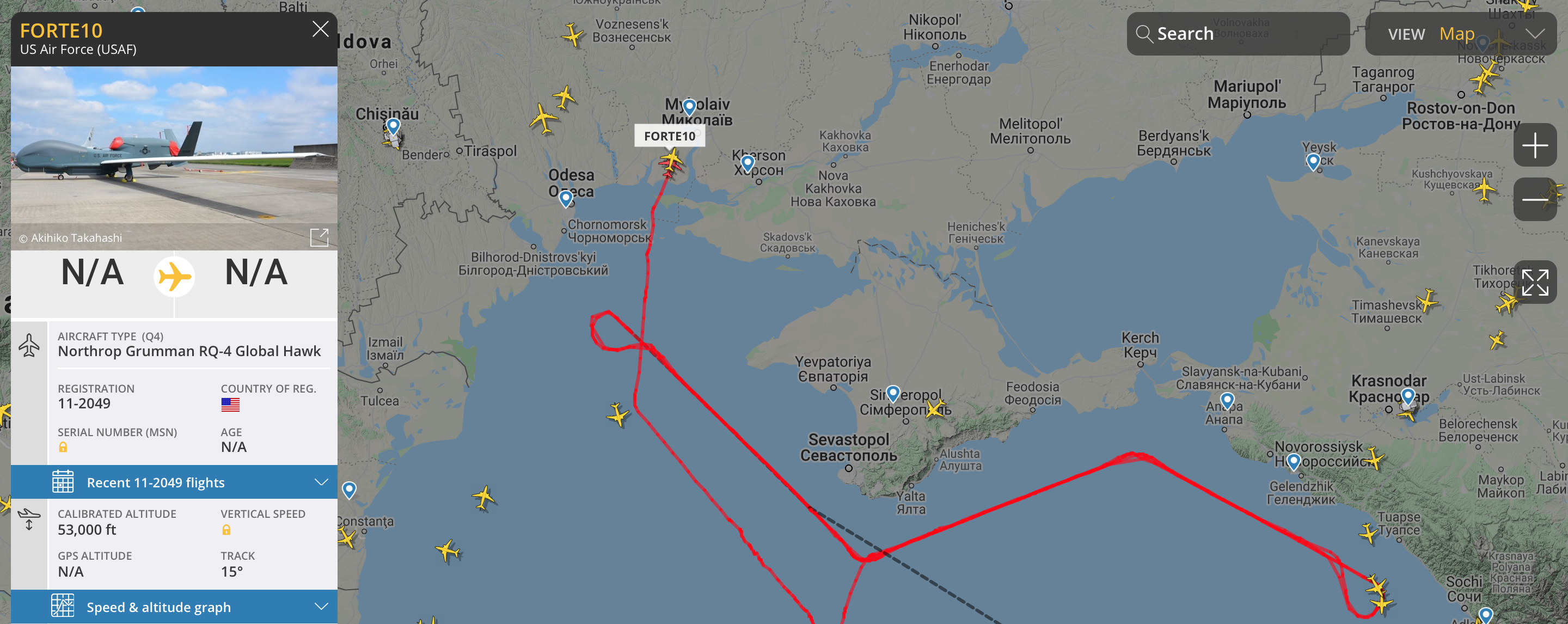 Данные полета (Фото – Flightradar24.com)