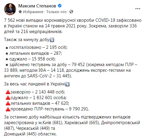 Пост Степанова (источник – facebook.com_maksym.stepanov.official)