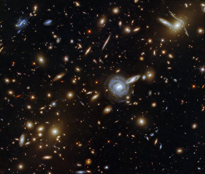 Галактичний звіринець. Джерело: ESA Hubble & NASA, F. Pacaud, D. Coe