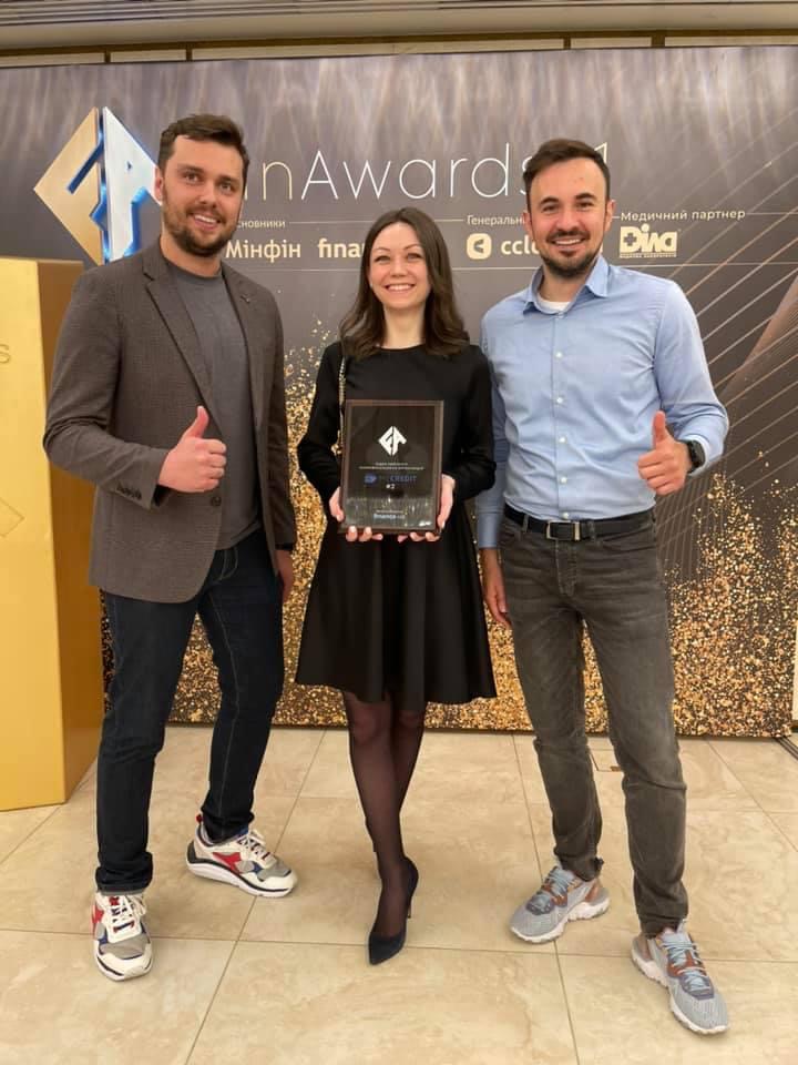 CEO MyCredit-Владислав Бєлан, директор з маркетингу MyCredit-Серафима Нехода, співзасновник фінансового сервісу MyCredit-Роман Катеринчик