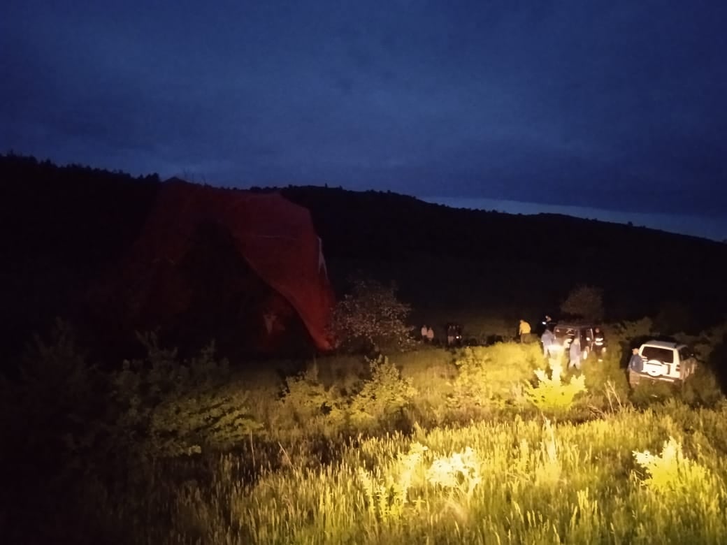 Падение воздушного шара под Каменцом-Подольским (фото – поліція Хмельницької області, Facebook)