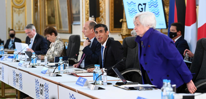Встреча министров финансов G7 в Лондоне (фото: EPA)