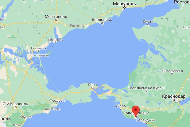 Новоросійськ на мапі Новороссийск на карте