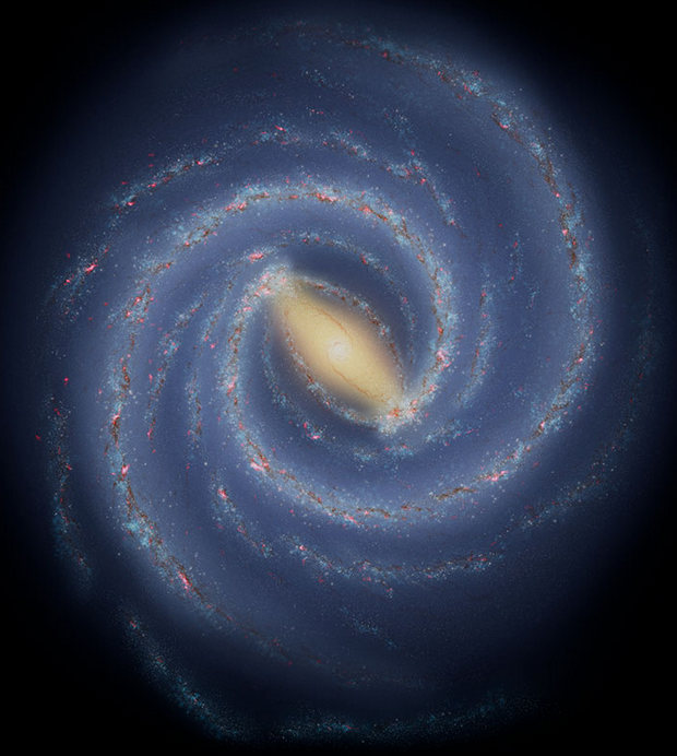 Изображение Галактики, как ее представляет современная наука