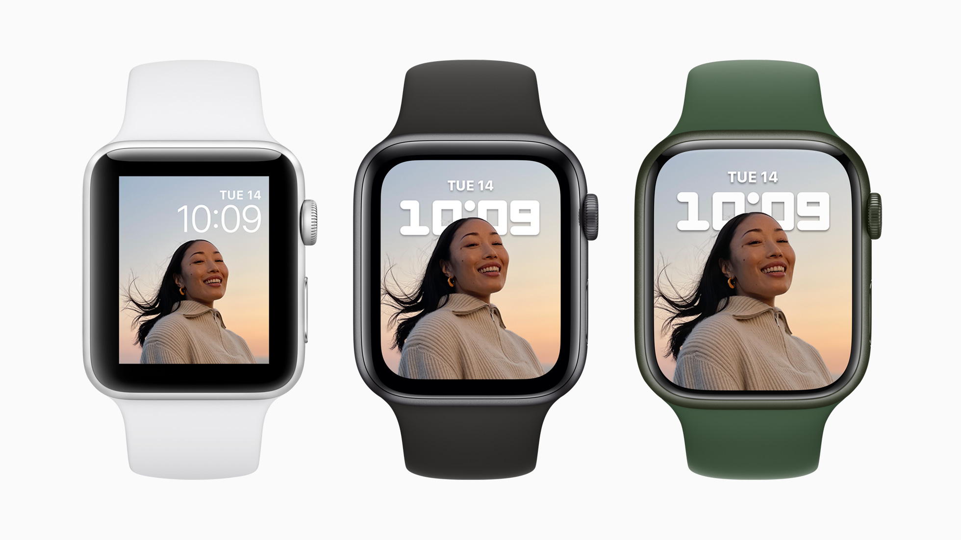 Сравнение Apple Watch 3, 6 и 7. Изображение – Apple