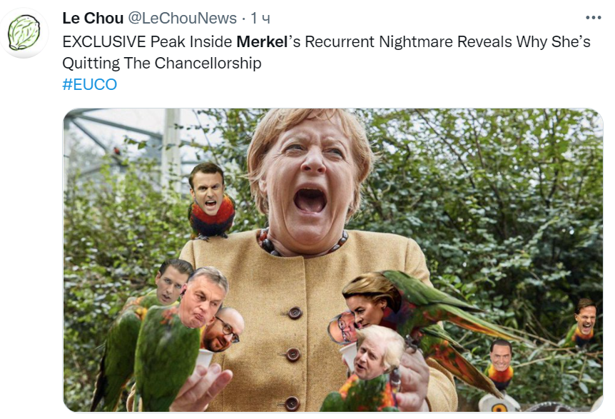 На Меркель "напали" папуги. У мережі пішла хвиля мемів і фотожаб