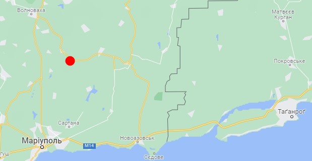 Каменка на карте региона Каменка на карте региона