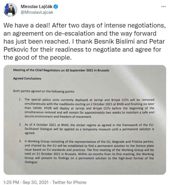 "У нас є угода". Сербія і Косово домовилися про деескалацію на кордоні