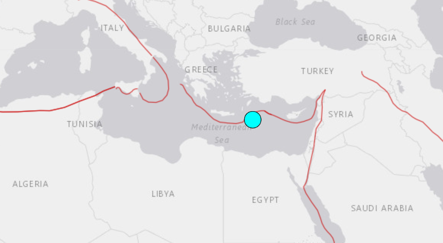Тряхнуло даже Египет и Турцию. В Эгейском море произошло землетрясение