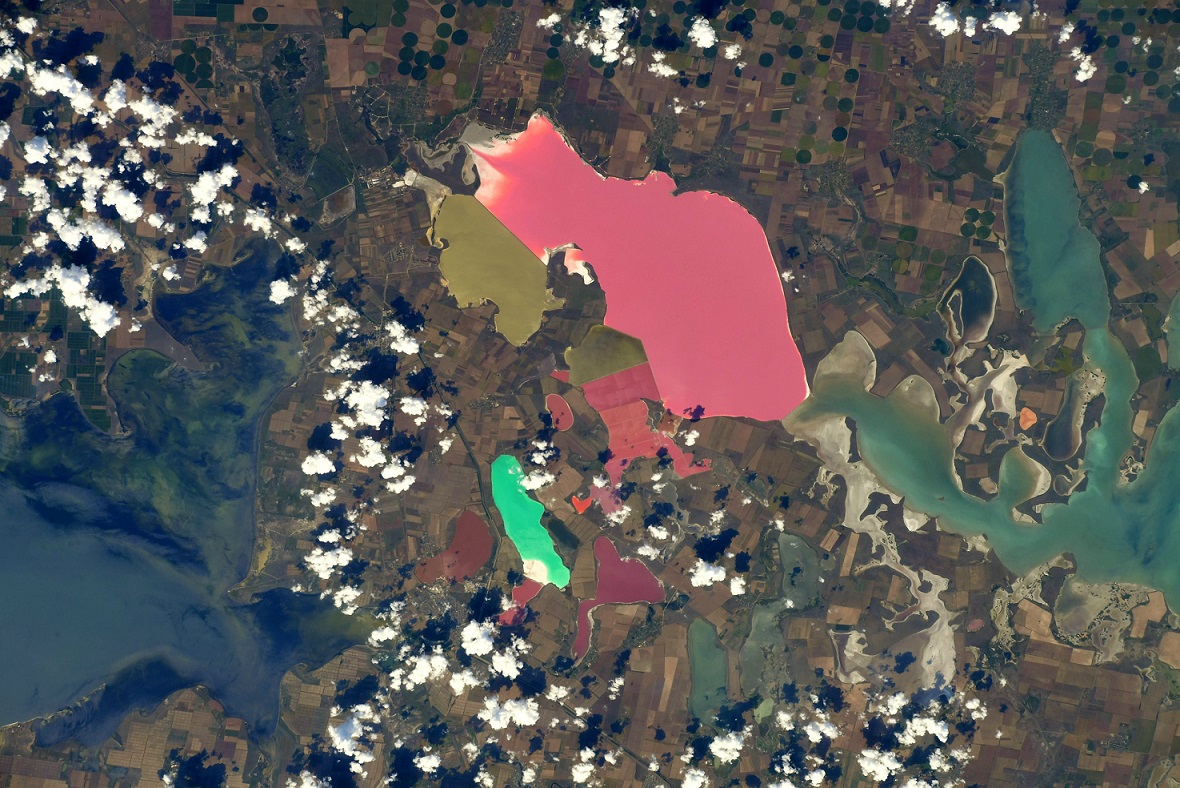 "Трохи кольору": Астронавт ESA зняв Крим із космосу: на фото потрапило Лемурійське озеро