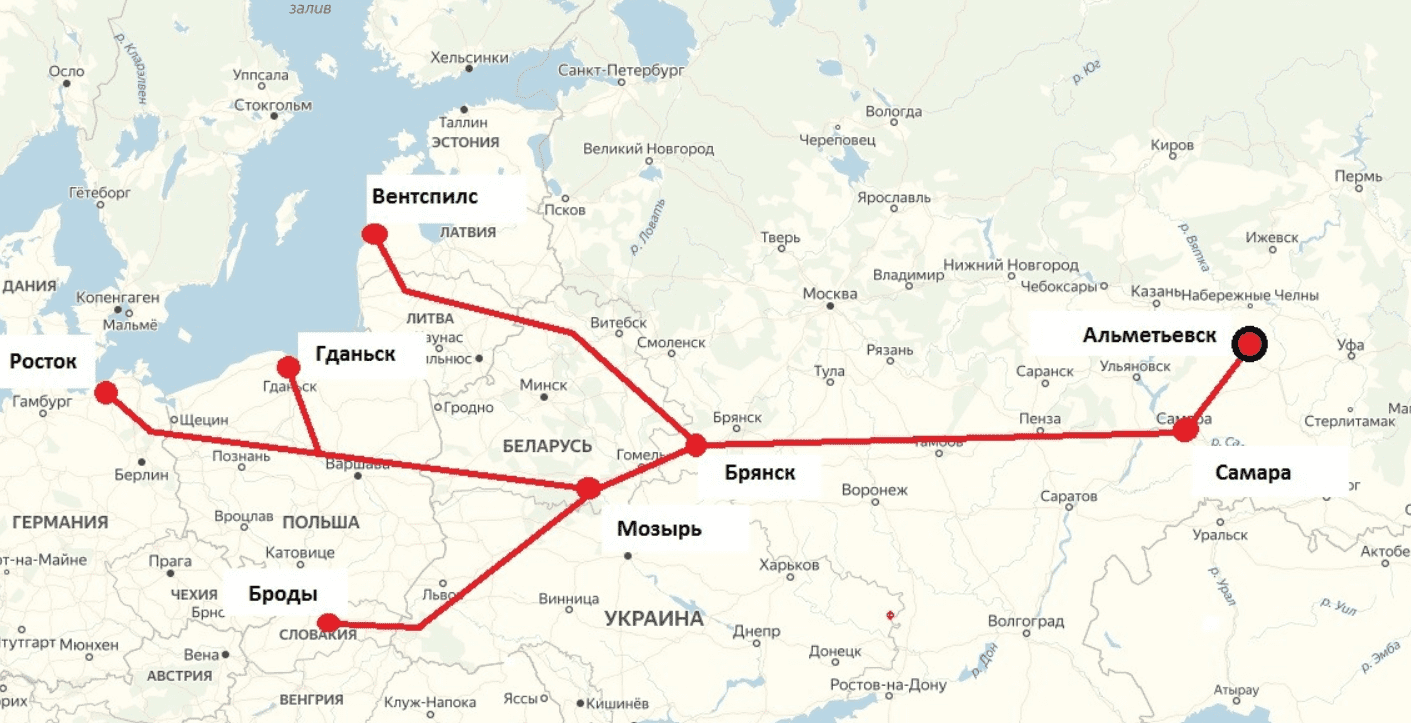 Россия приостановила транзит нефти через Украину – Reuters