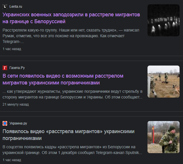 Пропагандисти підхопили фейк У мережі запустили фейк про "розстріл" мігрантів на кордоні: ДПСУ та військові відреагували