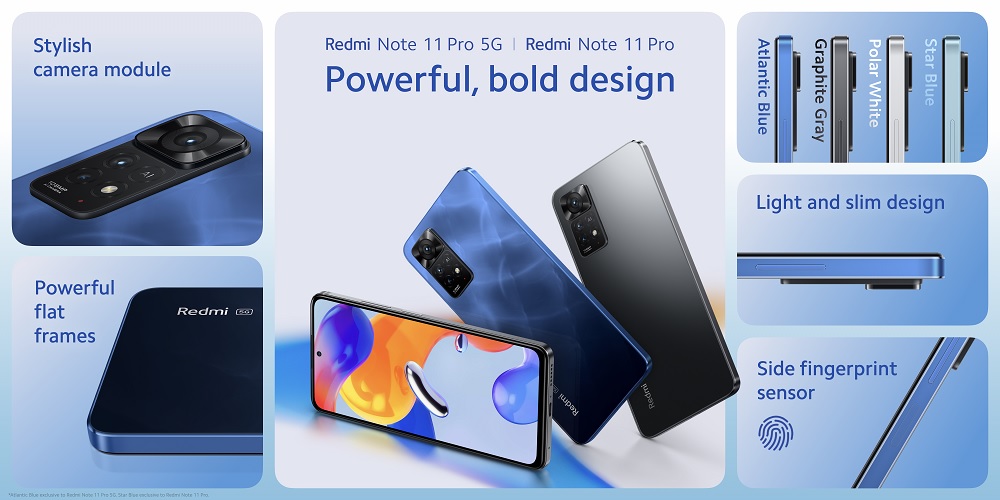 Характеристики смартфона Xiaomi Redmi Note 11 Pro 4G и 5G. Фото – Xiaomi