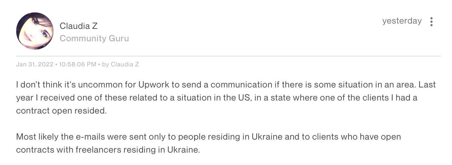 Скриншот Upwork