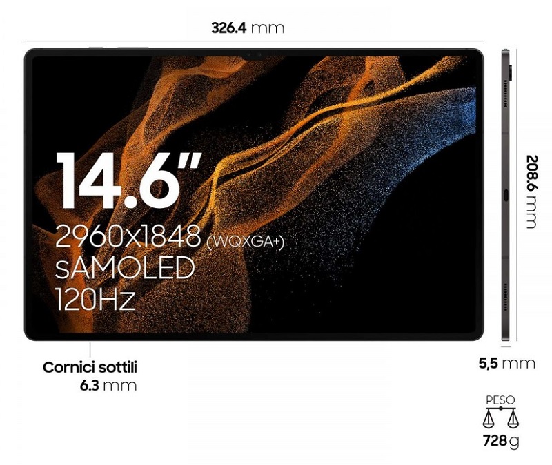 Планшет Samsung Galaxy Tab S8 Ultra. Фото — Evan Blass @evleaks