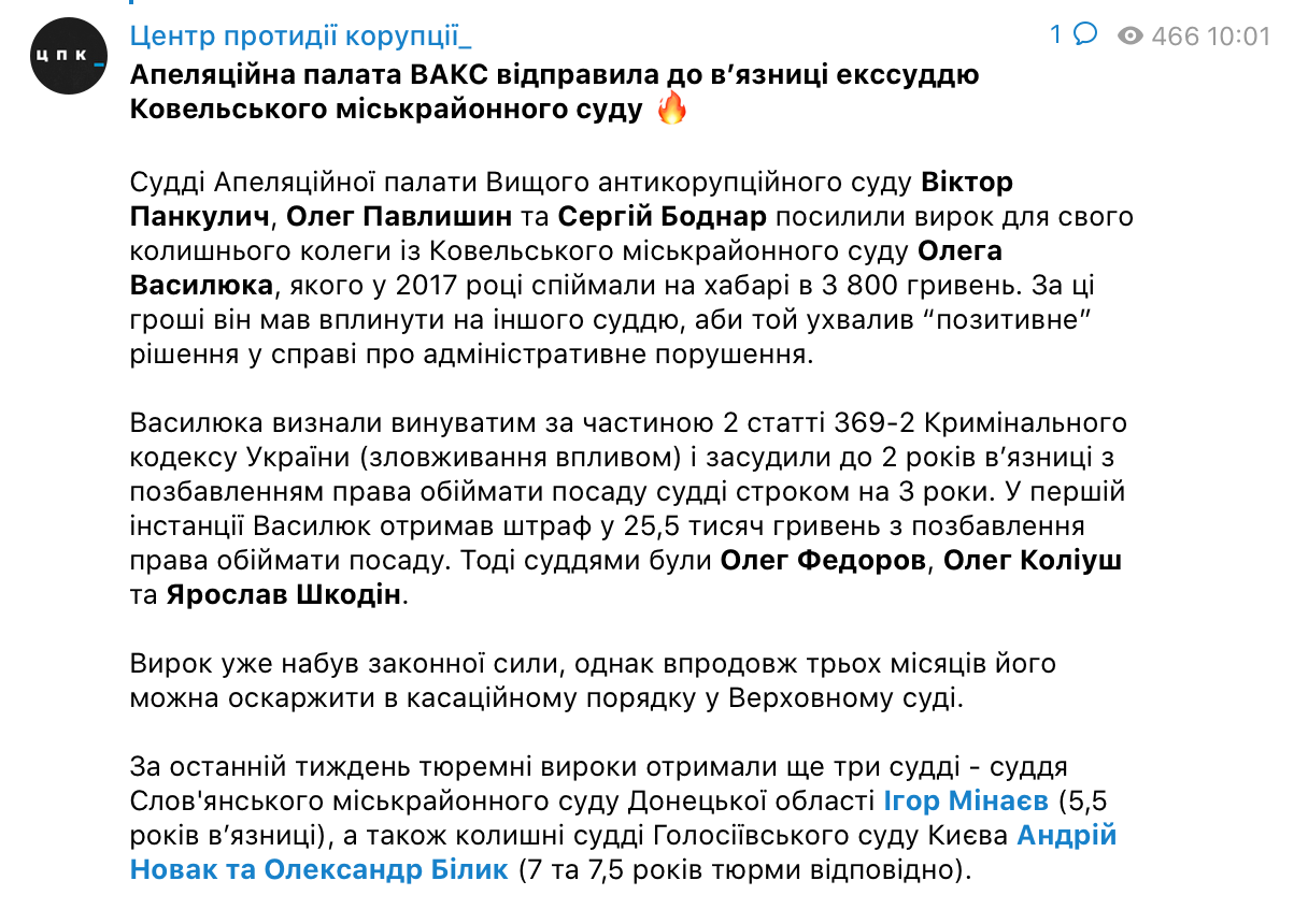 Скриншот Telegram