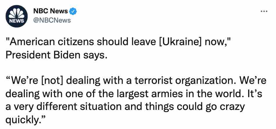 Скриншот США призвали своих граждан покинуть Украину "сейчас"