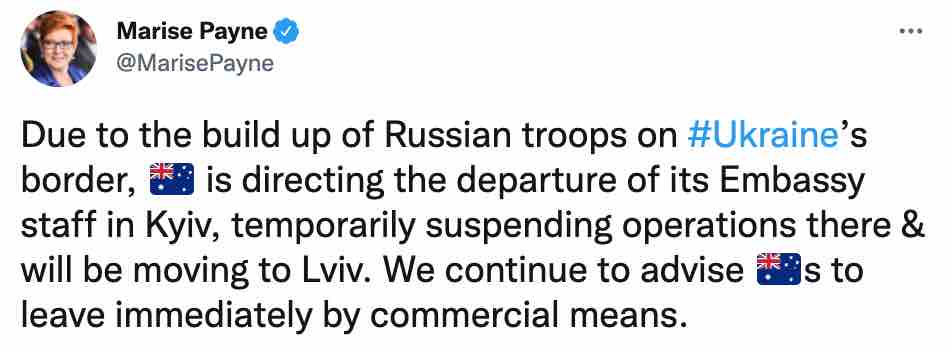 Скриншот Австралия и Канада временно переносят свои посольства во Львов