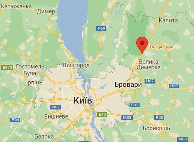 Залесье на карте области Залесье на карте области