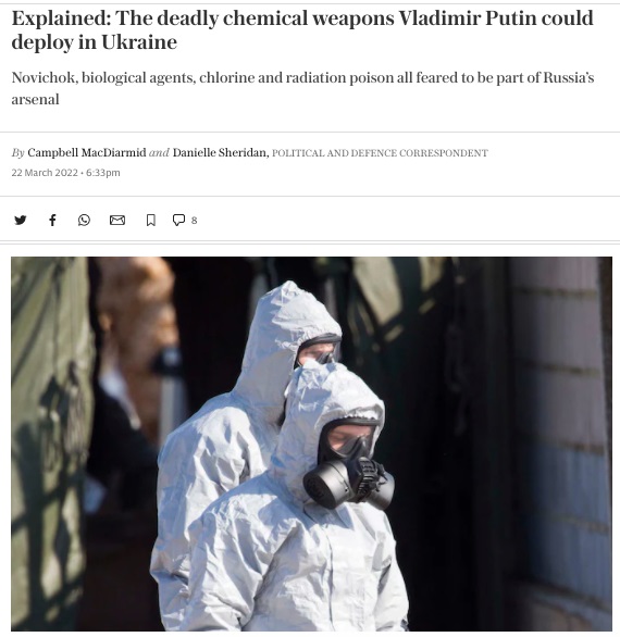 Яку хімзброю може застосувати РФ та як зупинити Путіна. Огляд західних медіа (24 березня)