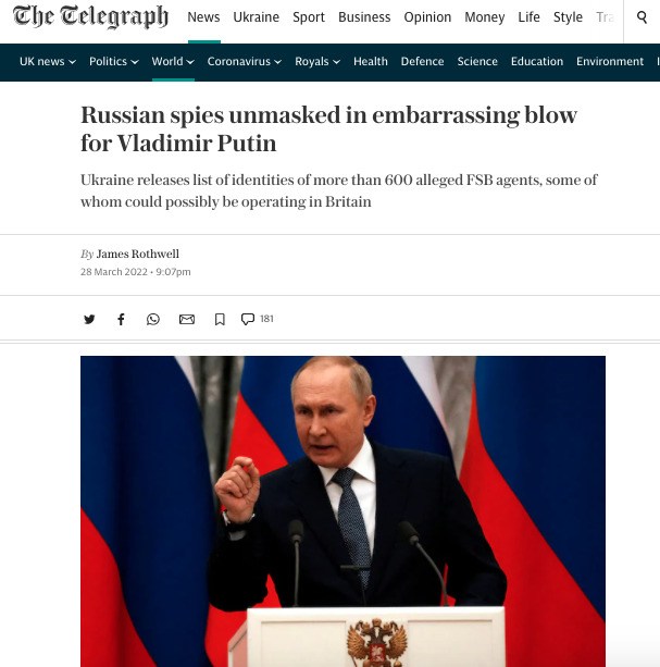 Как шпионы Путина стали посмешищем и в чем ошибается Байден. Обзор западных СМИ (29 марта)