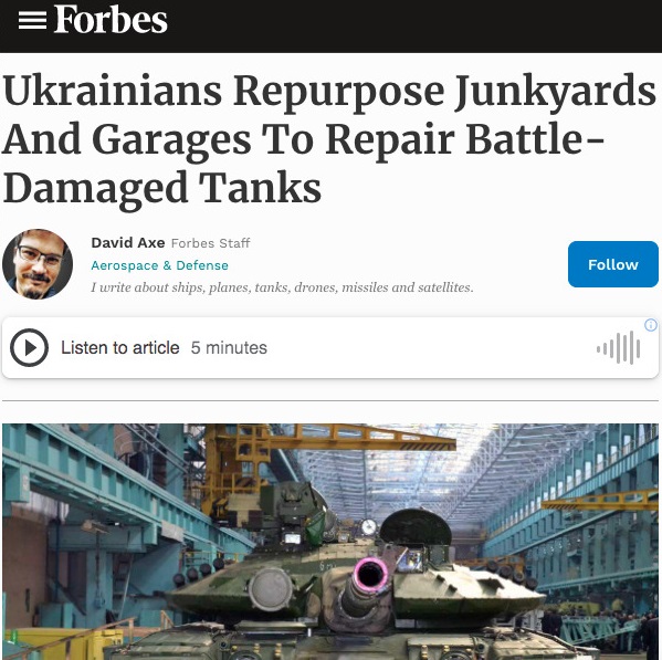 Як українці ремонтують танки в гаражах, а провали РФ стримують Китай. Огляд західних медіа (31 березня)