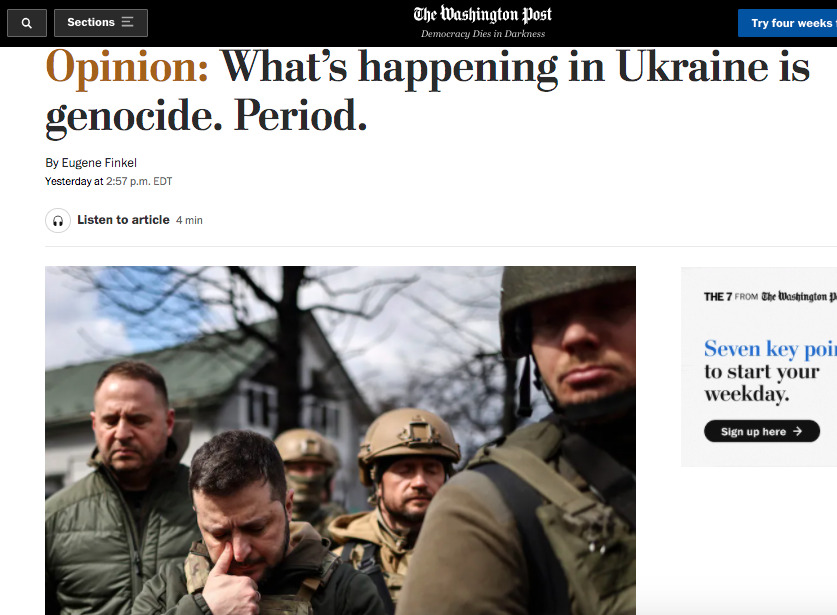 Бойня под Киевом — геноцид и часть "большой схемы Путина". Обзор западных медиа (6 апреля)