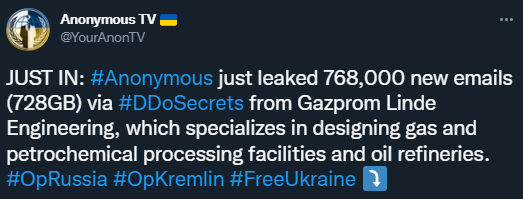 Скриношот Twitter AnonymousTV