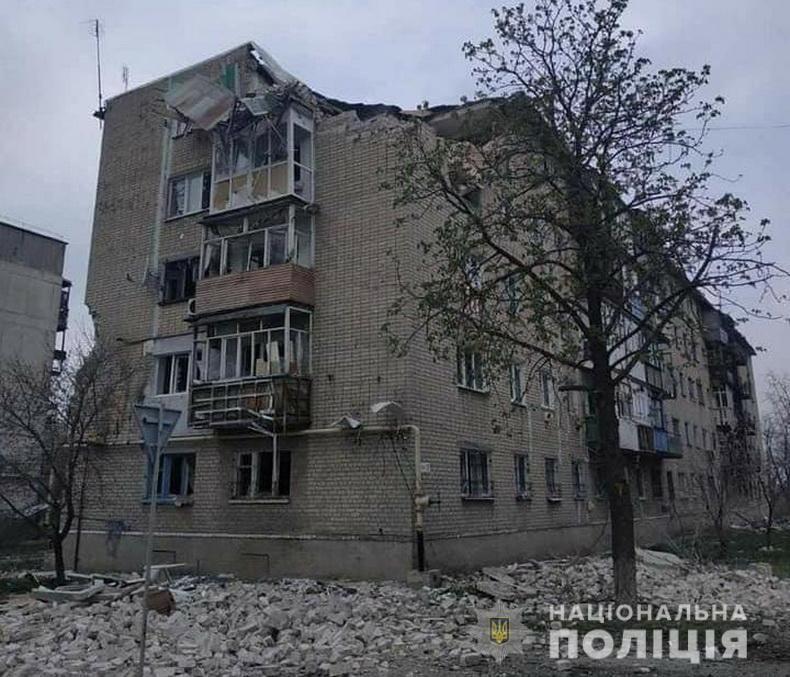 Разрушение в Луганской области, фото - Нацполиция