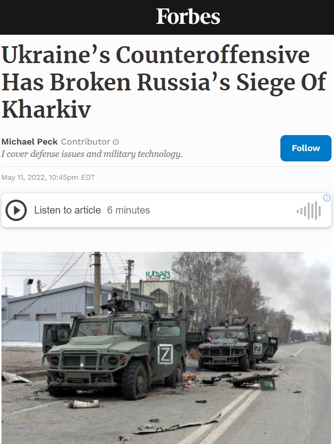 Контратака ВСУ под Харьковом рушит планы России, уроки финской войны. Обзор западных медиа