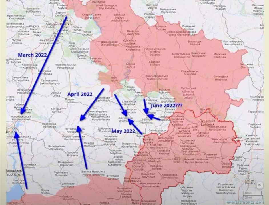 "Крах і провал". Арестович показав, як зменшились російські "кліщі" за два місяці. Карта